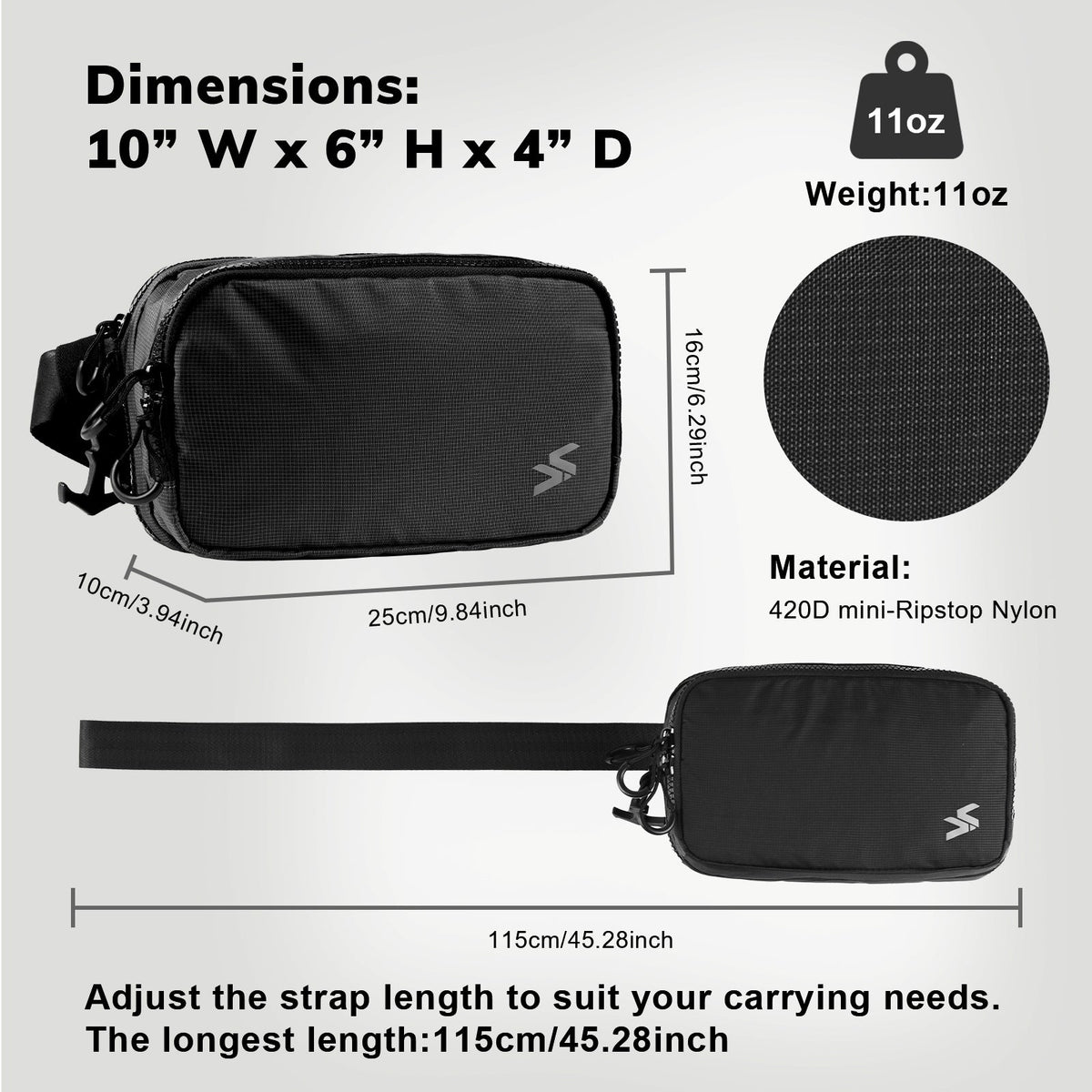 VOTAGOO® Concealed Carry Waist Bag