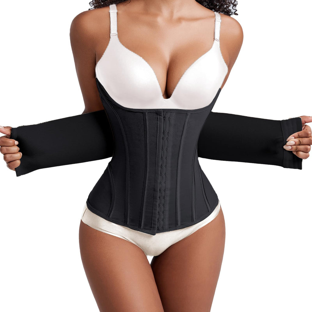 Women's Waist Trainer Body Shaper - Tummy Control Shapewear with Steel Bones