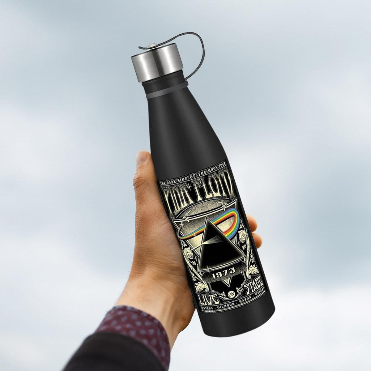 Pink Floyd DSOM Concert Poster graphic - Water / Drinks Bottle 17oz Official