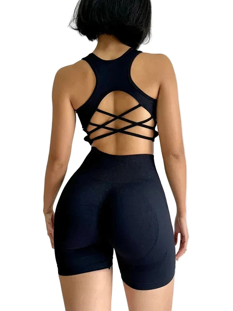 Women's High-Waist Seamless Workout Set