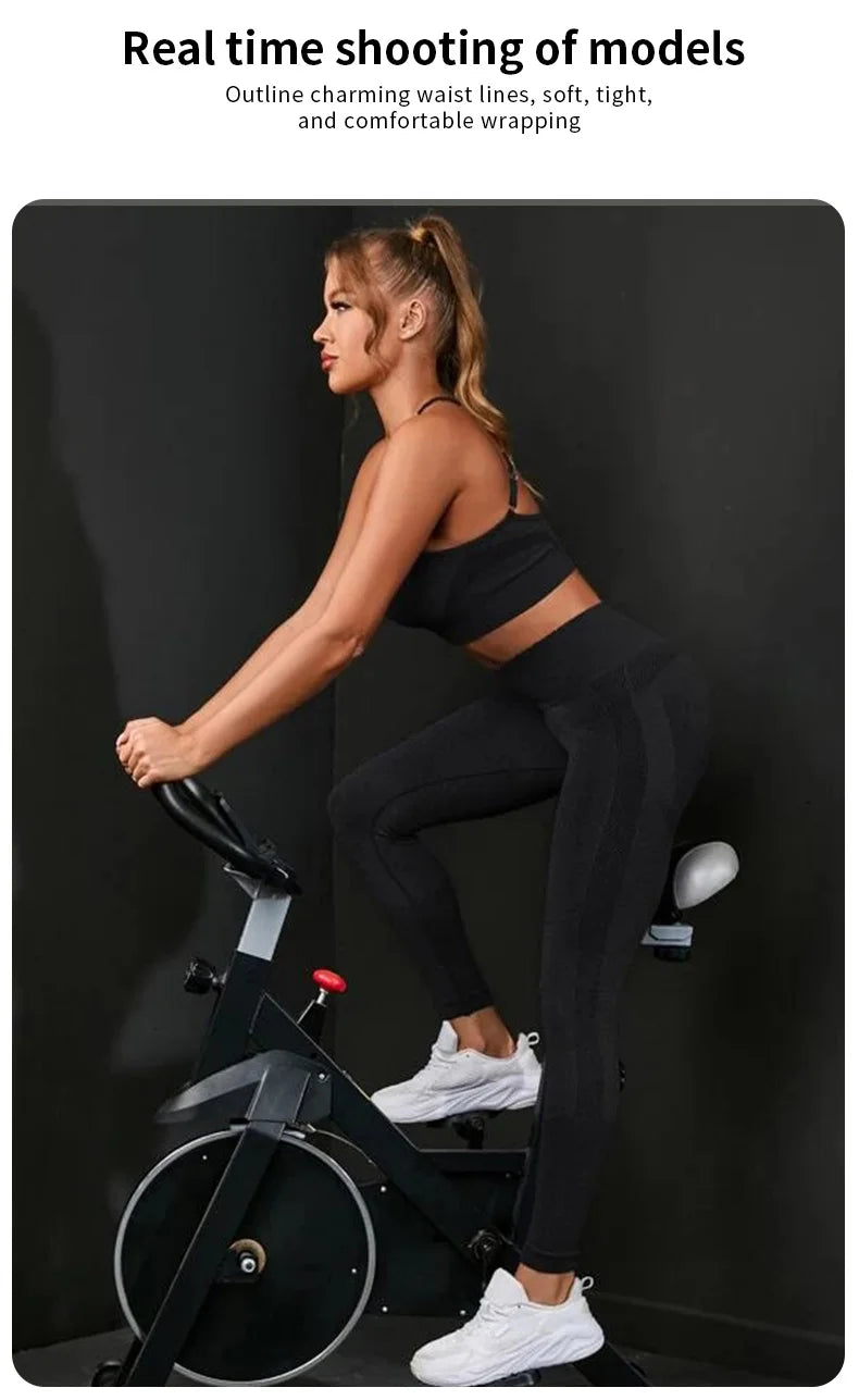 2 Pieces Women's Tracksuit Seamless Yoga Set Workout Sportswear Gym Clothing High Waist Leggings Fitness Sports Suits
