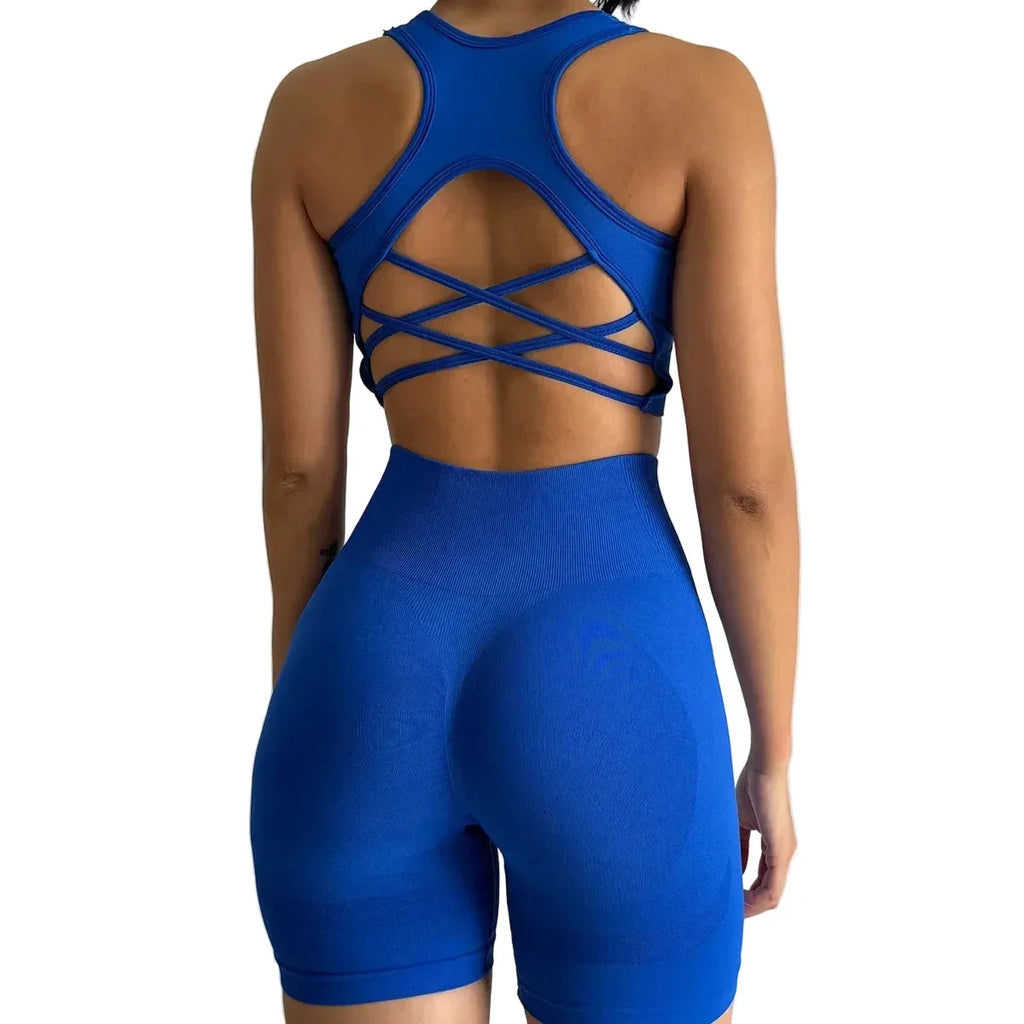 Women's High-Waist Seamless Workout Set