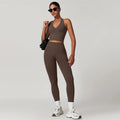 7DAY'S - 2 Pieces Women Yoga Set Workout Sportswear Gym Clothing Fitness Short Sleeve Crop Top High Waist Leggings Sport Suits