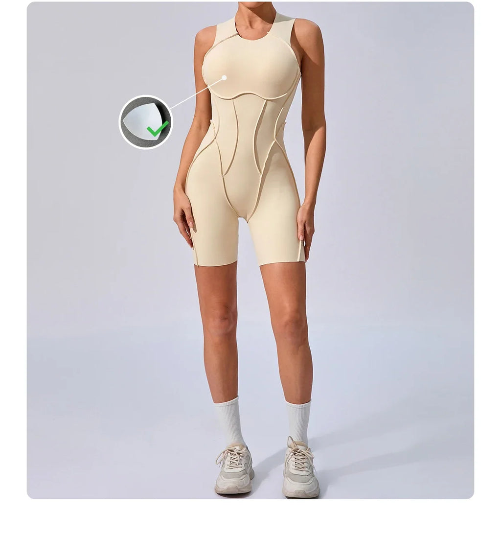 Women's Padded Workout Jumpsuit