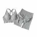 Women's V-Back Sports Bra & Shorts Set