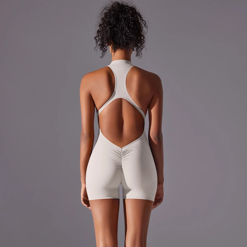 Women's Backless Workout Jumpsuit