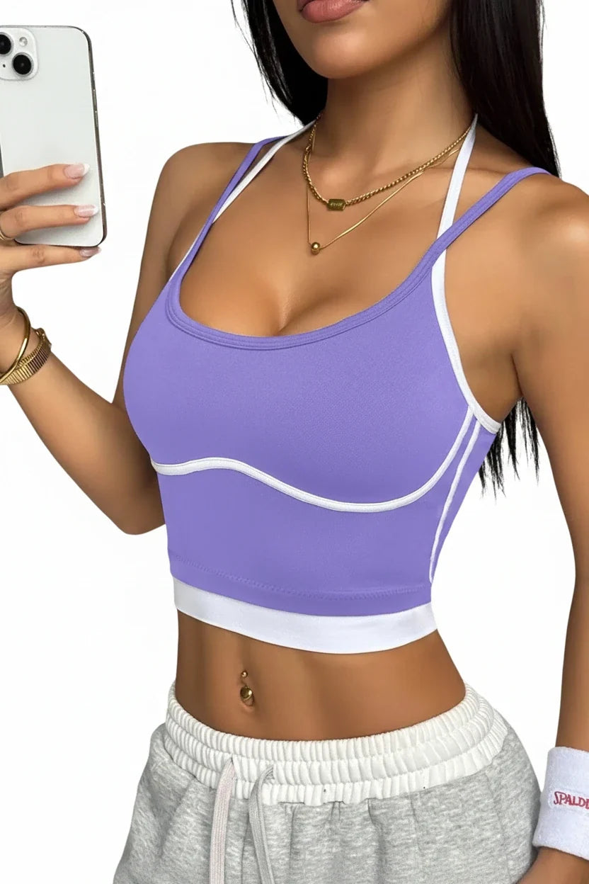 Women's Color-Block Workout Top