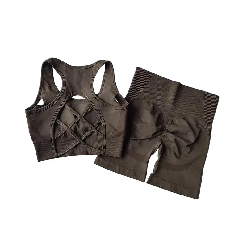 Women's High-Waist Seamless Workout Set