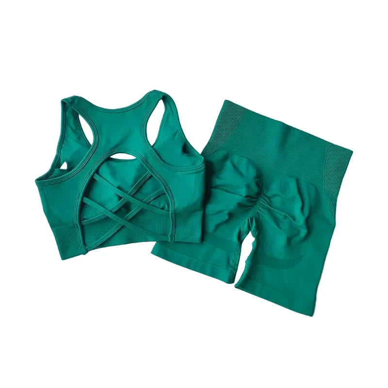 Women's High-Waist Seamless Workout Set