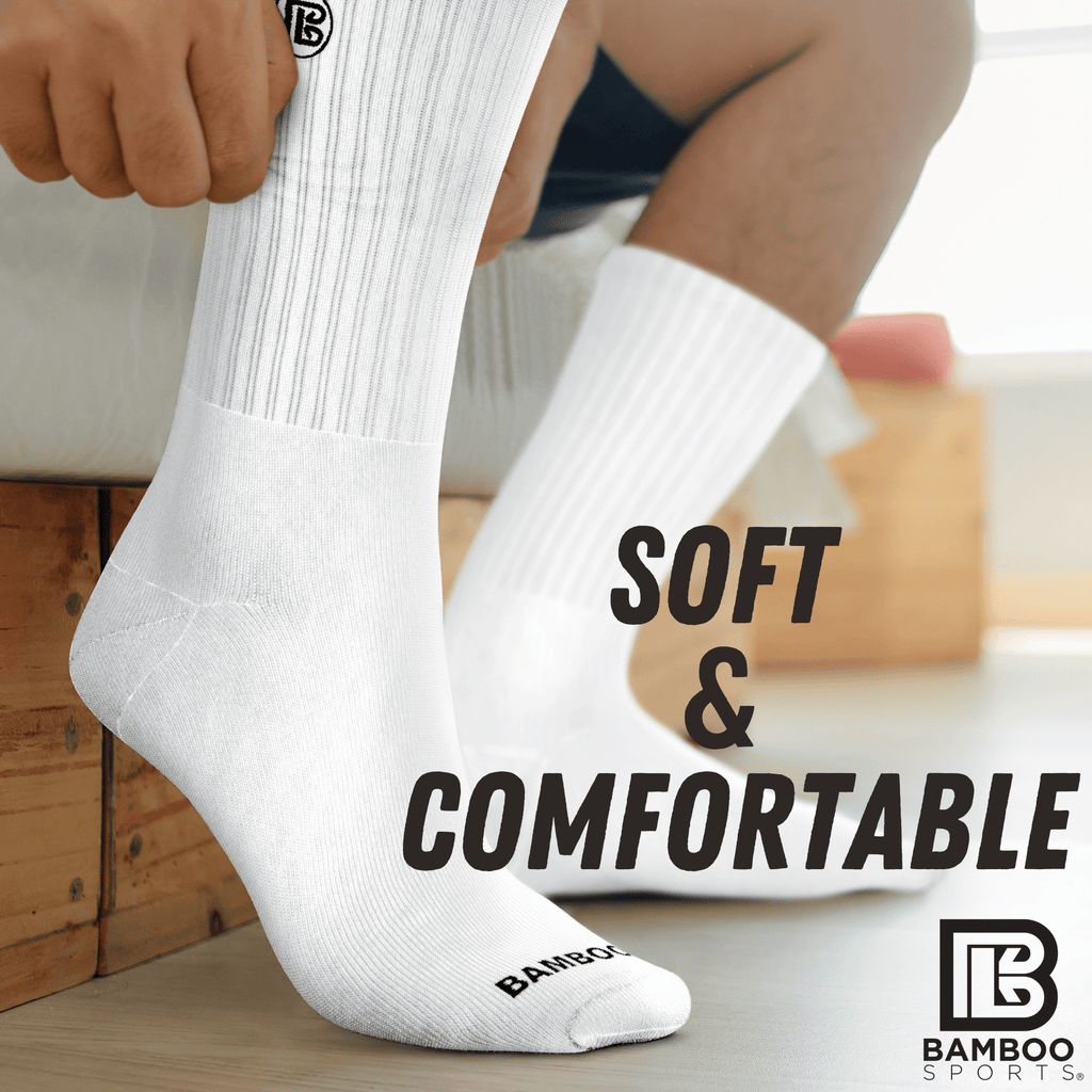 Premium Bamboo Rayon Crew Socks - 1, 3 &  6 Pair Packs Available