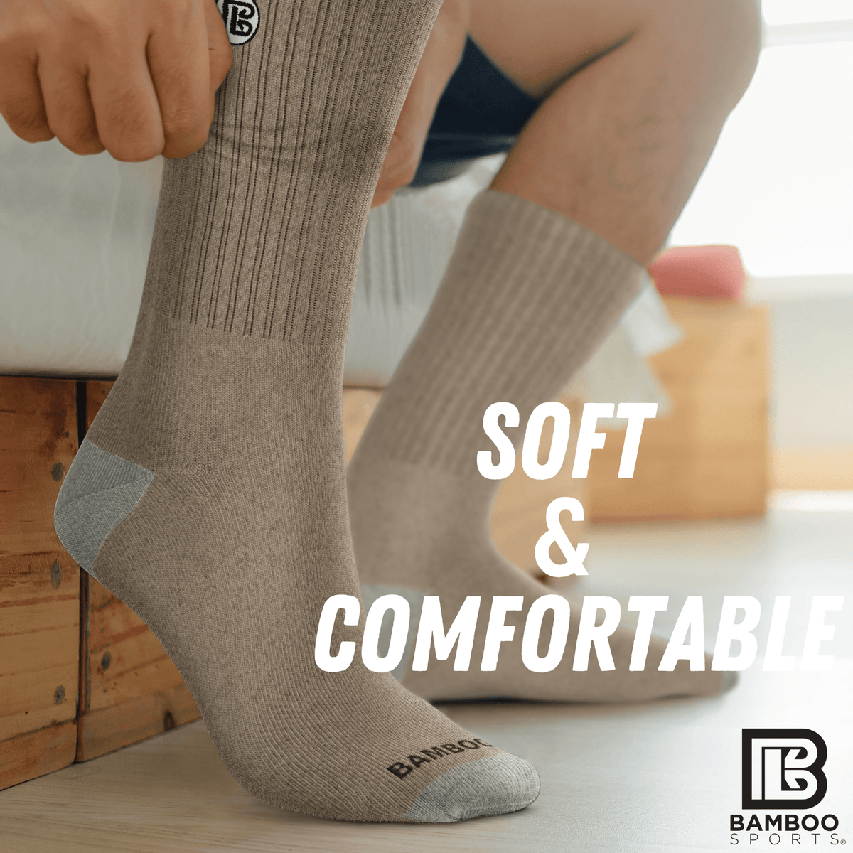 Premium Bamboo Rayon Crew Socks - 1, 3 &  6 Pair Packs Available