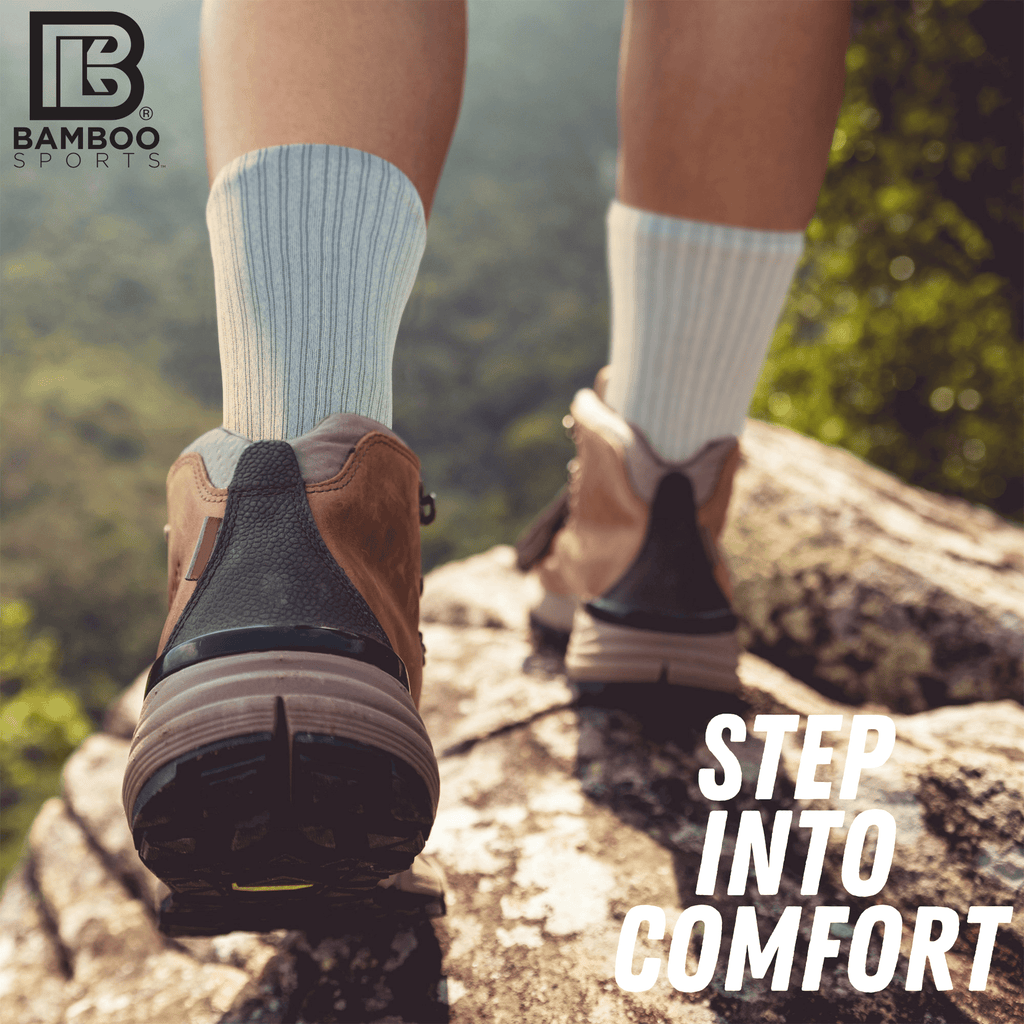 Premium Bamboo Rayon Crew Socks - 1, 3 &  6 Pair Packs Available