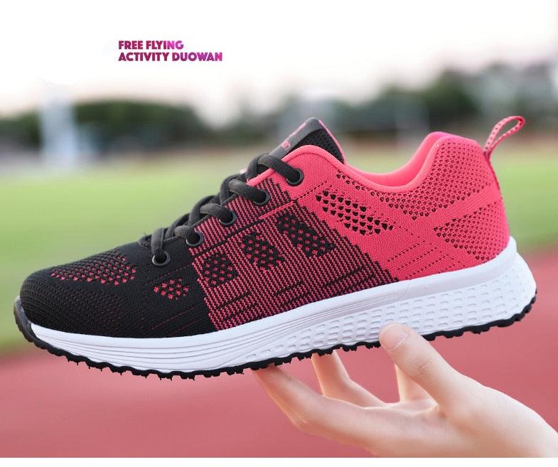 Women's Lace-Up Mesh Sneakers