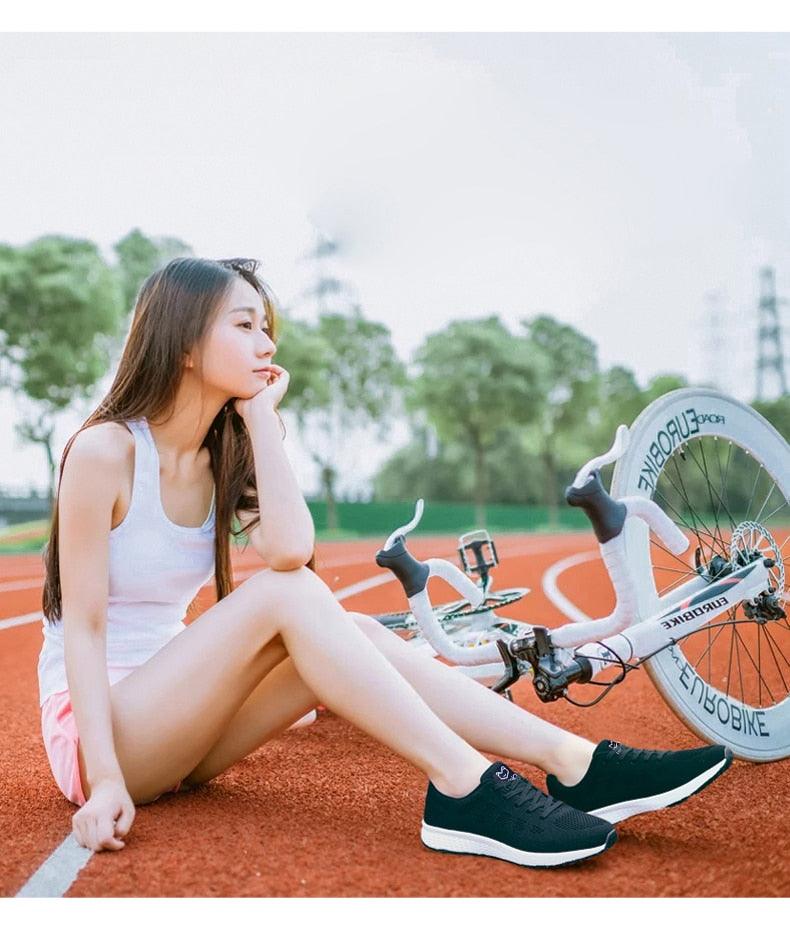 Women's Lace-Up Mesh Sneakers