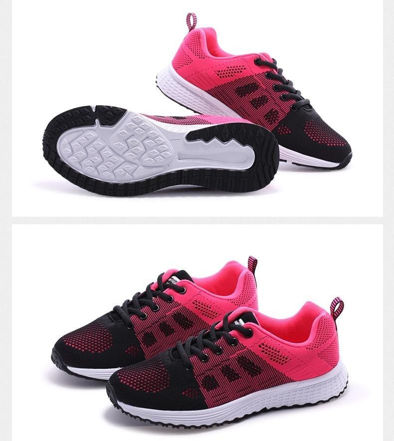 Women's Lace-Up Mesh Sneakers
