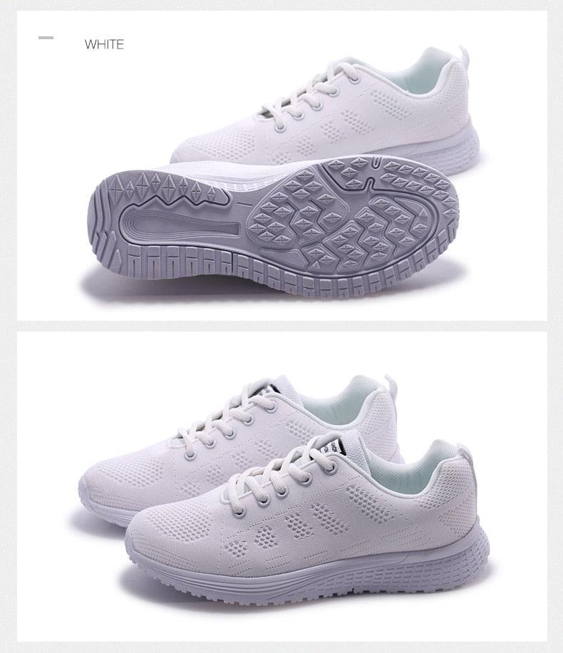 Women's Lace-Up Mesh Sneakers