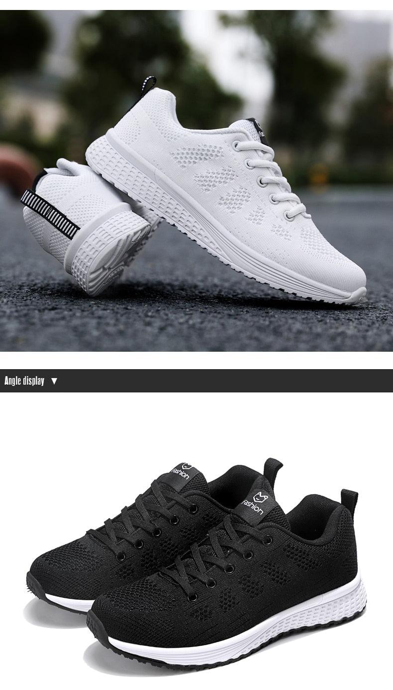Women's Lace-Up Mesh Sneakers