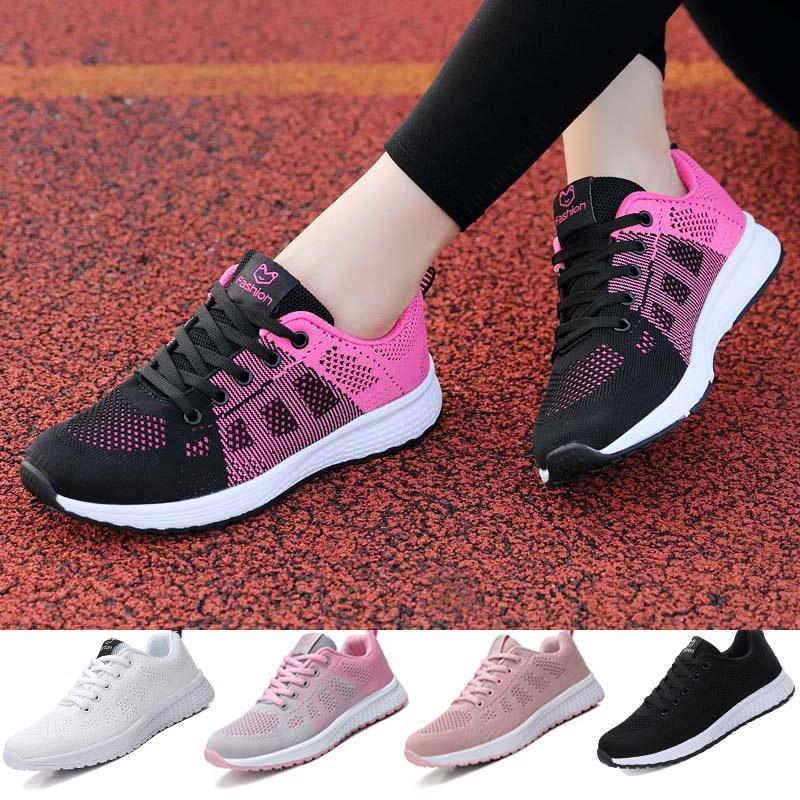 Women's Lace-Up Mesh Sneakers