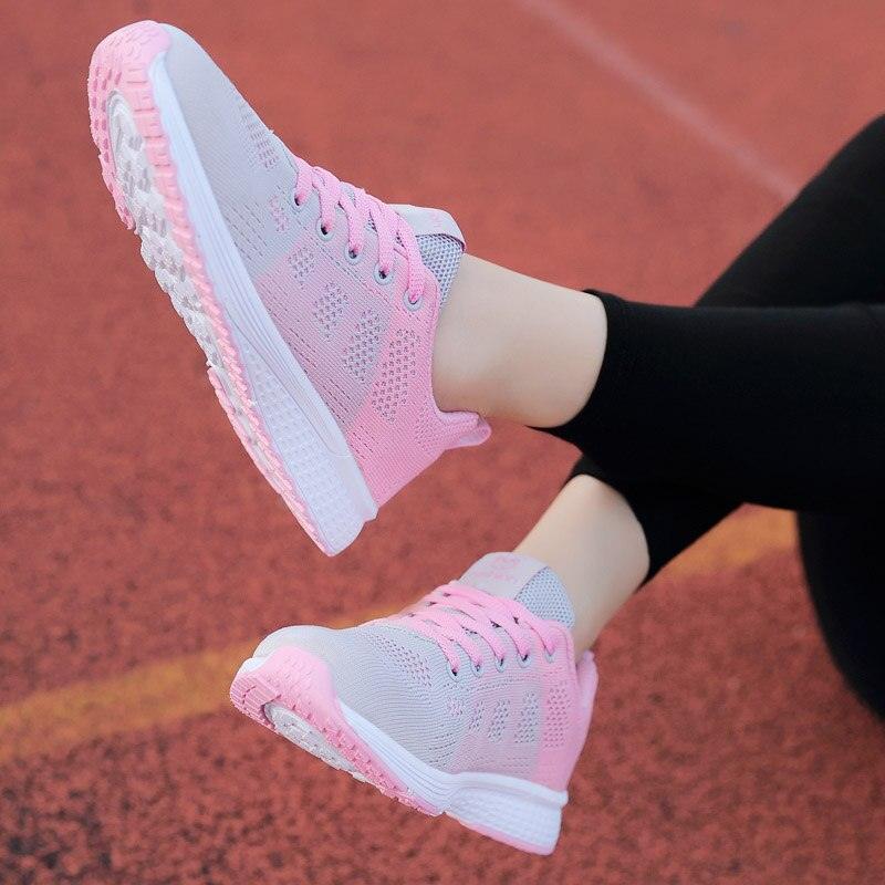Women's Lace-Up Mesh Sneakers