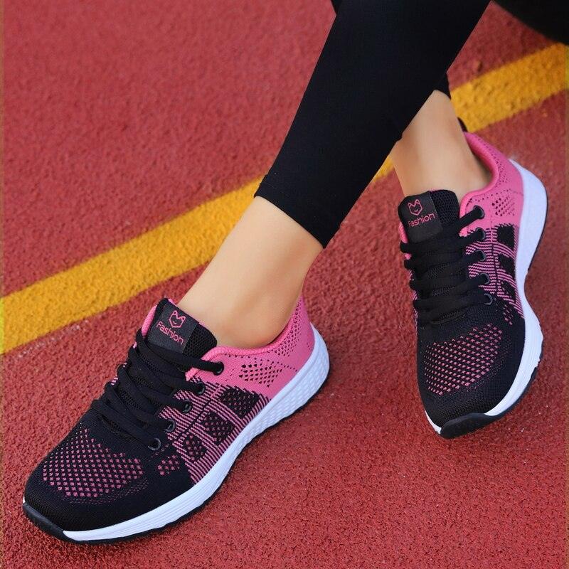 Women's Lace-Up Mesh Sneakers