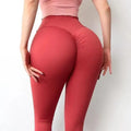 Women's High-Waist Yoga Leggings - Purple