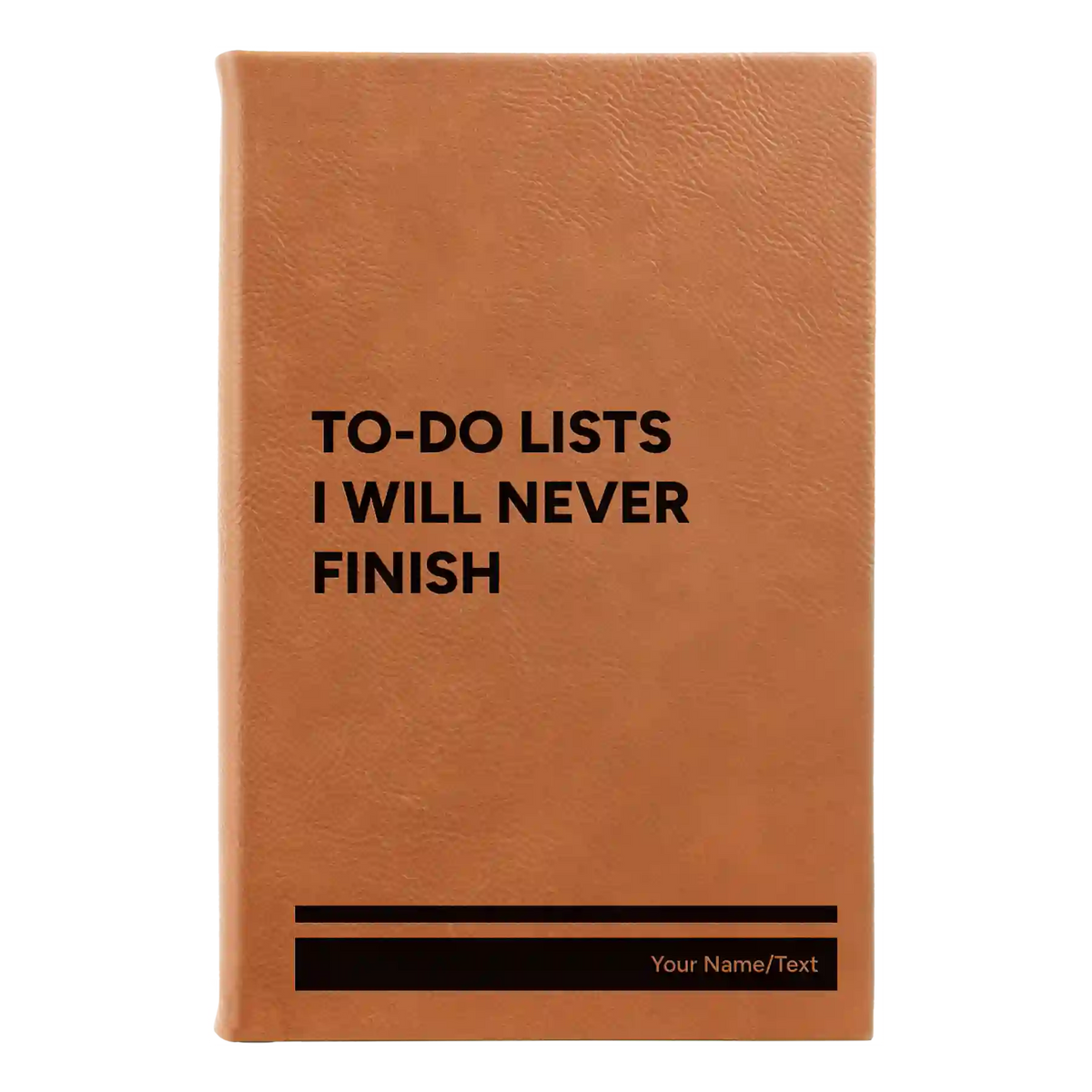 Personalized TO DO List Leatherette Journal (small) | Rawhide