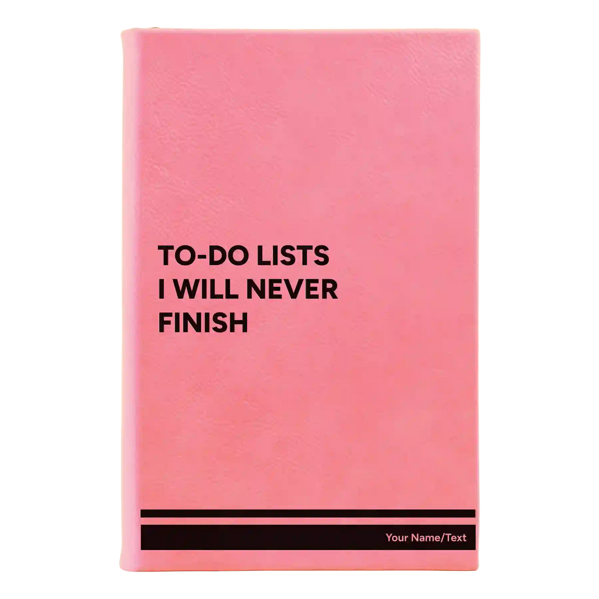 Personalized TO DO List Leatherette Journal (small) | Pink