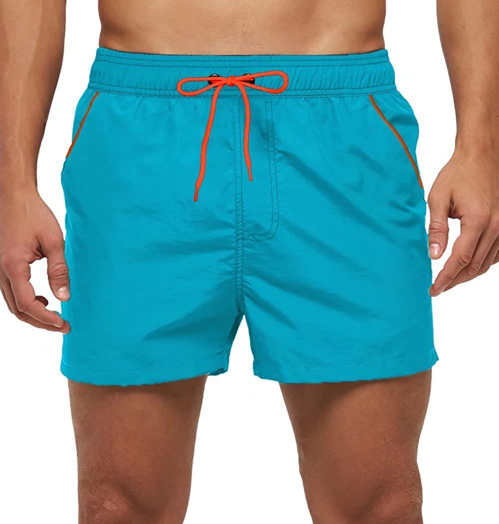 Men Swimwear Shorts Male Swimming Trunks Swimsuits Man Surf Beach Swim Sports Pants Board Mesh New Summer Men's Clothing  Beach Swimming Casual with Adjustable Elastic Cord