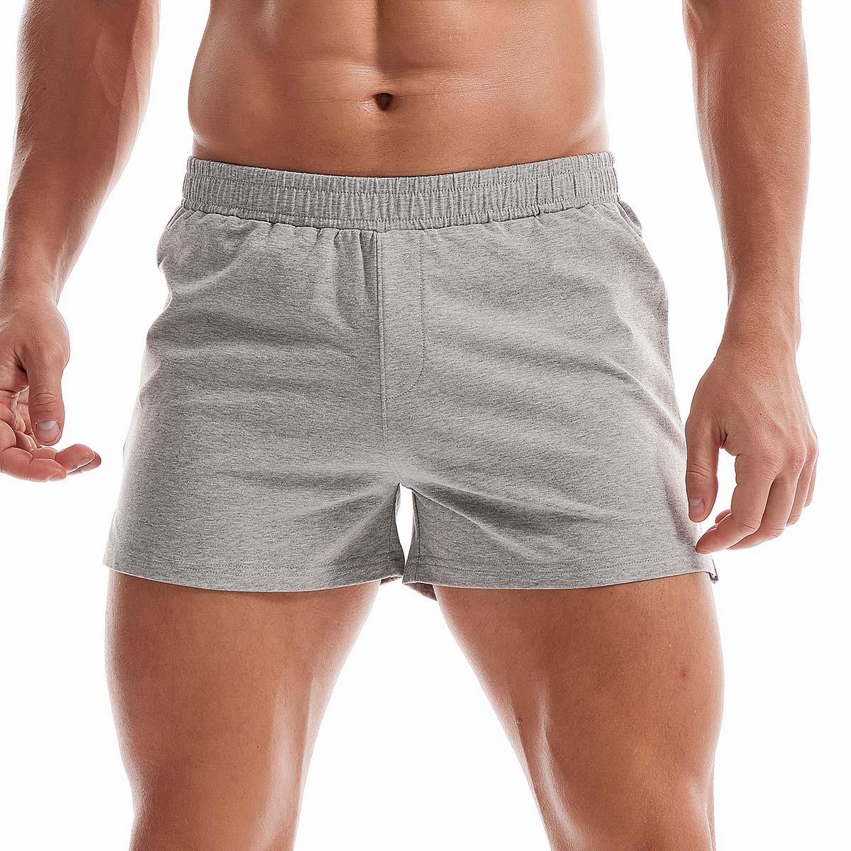 Mens Cotton Sleep Bottoms Lounge Home Pajama Shorts Elastic Waist Breathable Solid Underwear Boxers Man Jogger Yoga Sport Shorts Bodybuilding Workout Shorts Lightweight Running Lounge Cotton Sleep Bottoms