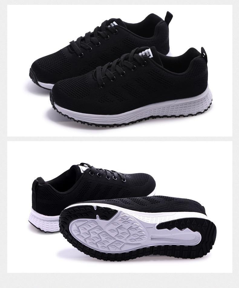 Women's Lace-Up Mesh Sneakers