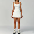 Women's Sexy Yoga Tracksuit Set Sleeveless Sports Bra High Waist Short Skirt 2 Piece Workout Suit